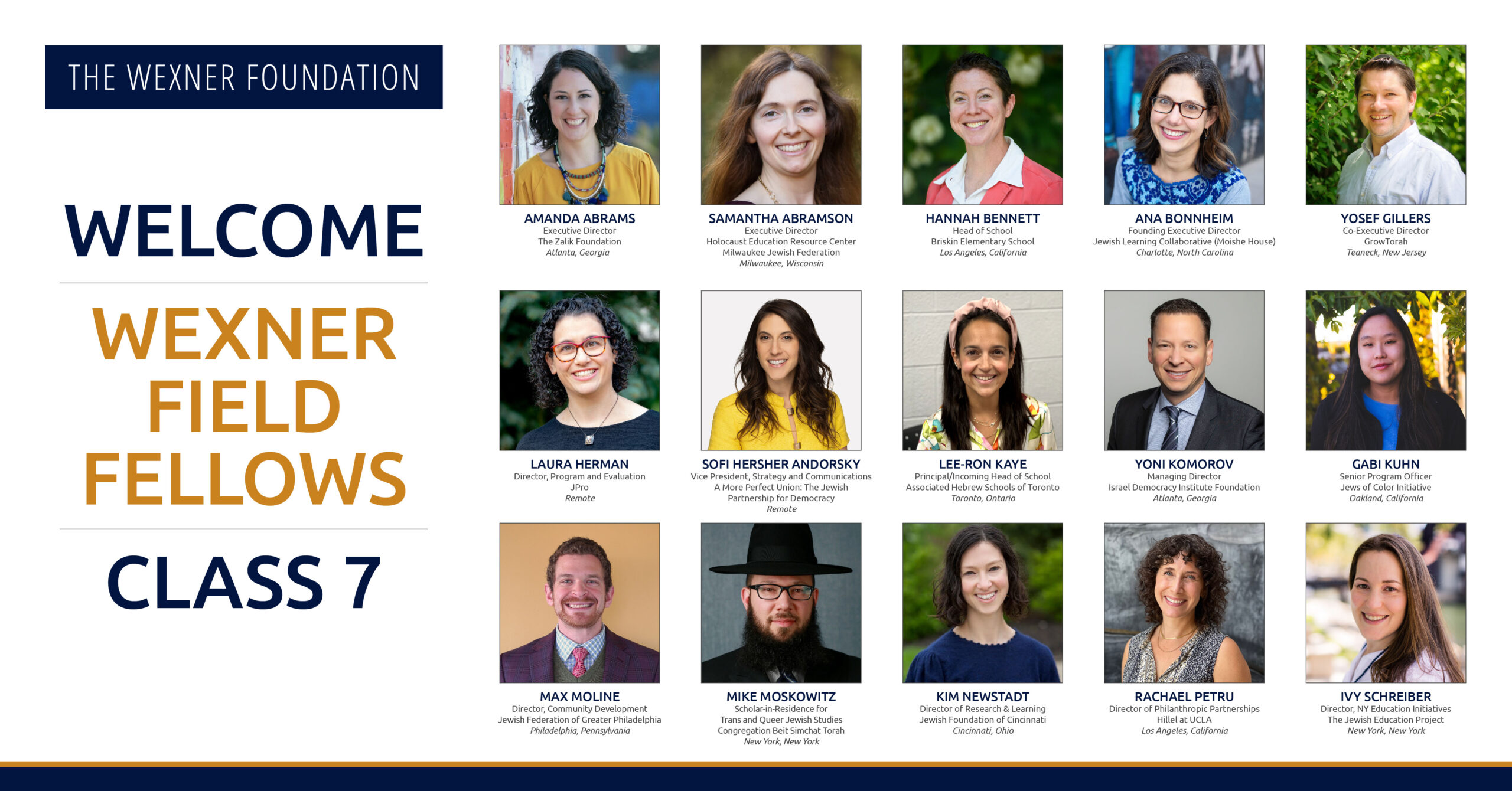 group photo of Wexner Field Fellowship participants