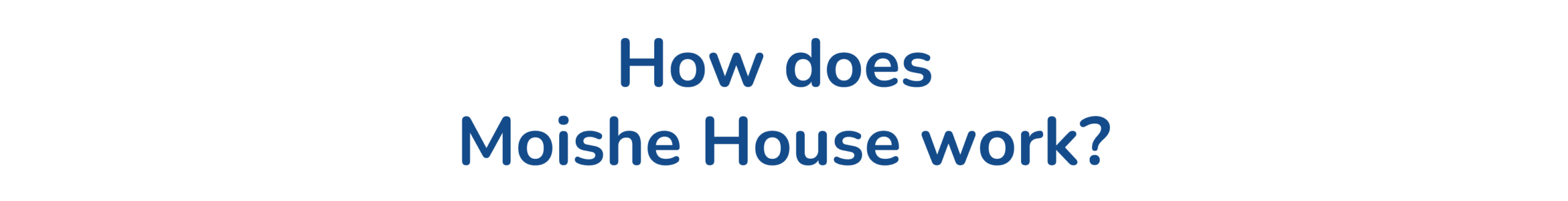 How does Moishe House work?